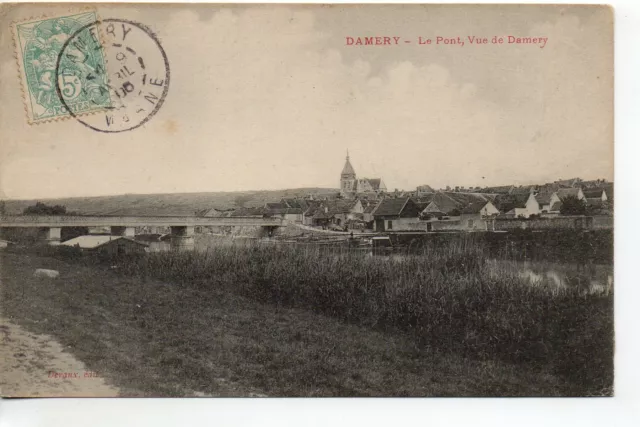 DAMERY - Marne - CPA 51 - le pont, vue