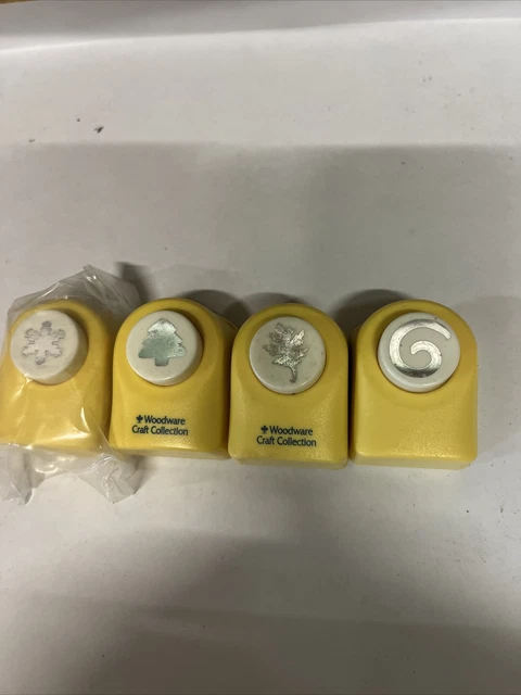 4 mini estampillas de tarjetas de papel artesanal colección de carpintería artesanal