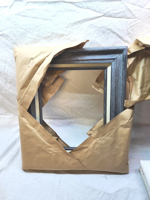 Vintage Grey Wood Mid Century ornate Picture Frame 8x10 picture Overall 13x14.5