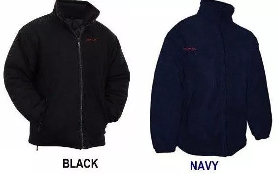 Mens Extra Thick Fleece Heavy Duty Work Jacket Padded Navy Black