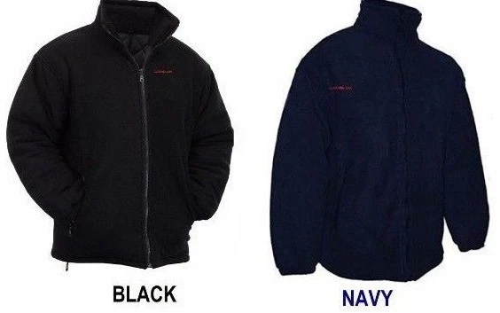 Mens Extra Thick Fleece Heavy Duty Work Jacket Padded Navy Black