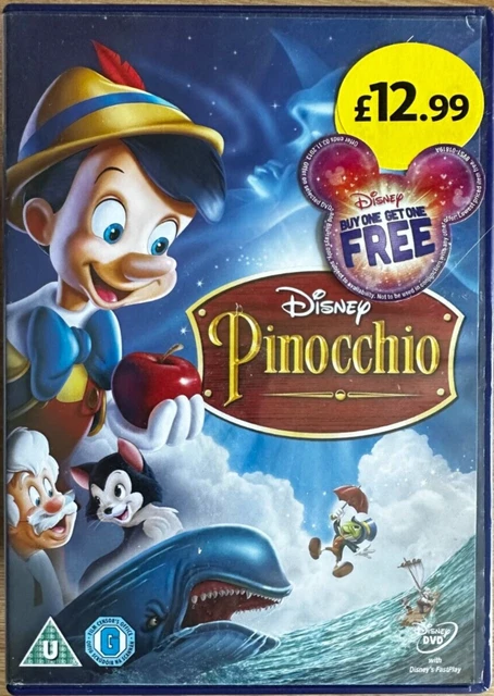 Pinocchio DVD 1940 Walt Disney 2nd Animated Movie