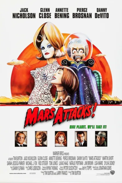 Mars Attacks! (1996) Original International Movie Poster  -  Rolled