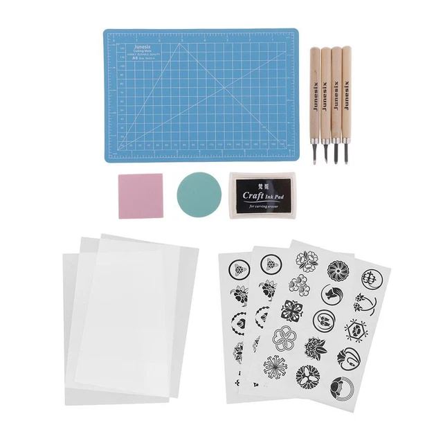 14 Stück/Set Zum Selbermachen Gummistempel Schnitzen Block Kit für Basteln 4
