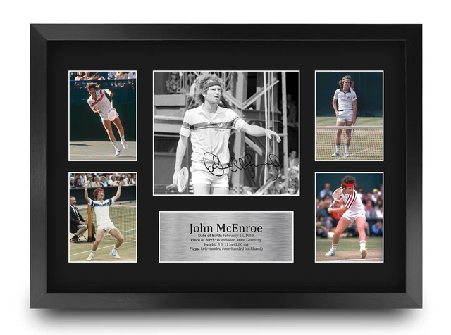 John McEnroe Excellent Gift Idea Signed Autograph Photo Prints to Tennis Fans