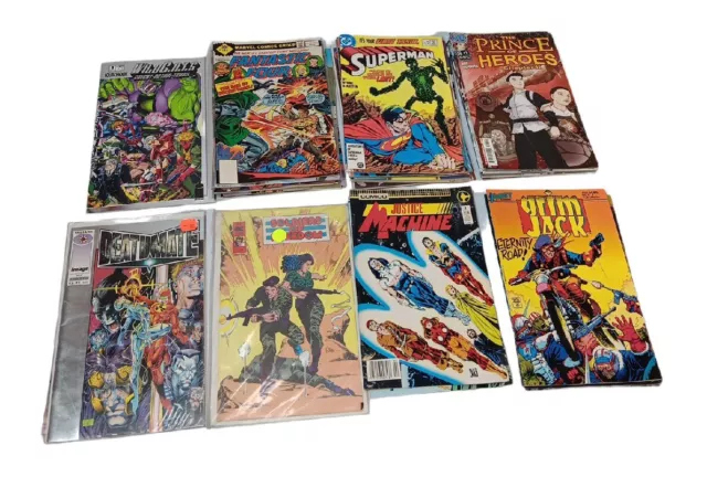 Huge 35pc. Comic Book Lot- Marvel DC Valiant AP AC COMICO GOOD +