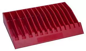 Lisle 13 slot Pliers / Wrench / Tool Organizer Rack for Tool Box, Red #40490