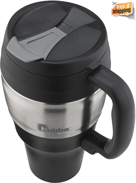 #1 Insulated Thermos Travel Mug Hot Cold Coffee Tea 34 oz Tumbler Cup Black -NEW 3