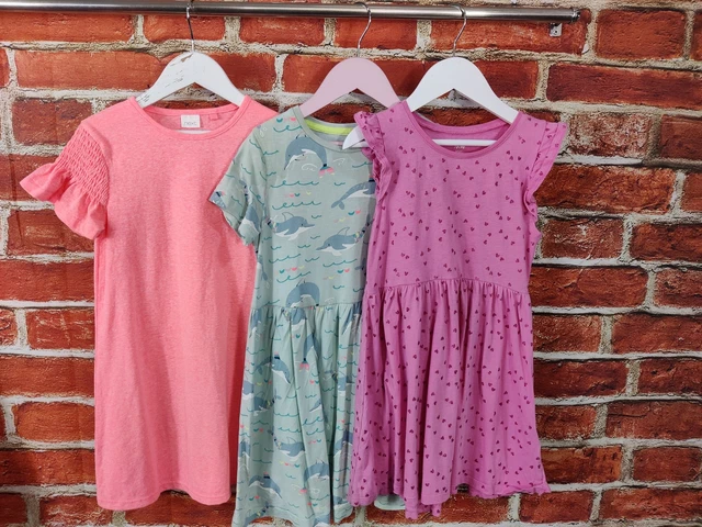 Girls Bundle Age 5-6 Years Next M&S H&M Summer Dress Set Jersey Dolphin 116Cm
