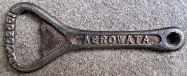 Aerowata Mineral Waters Birkenhead Old Cast Bottle Opener Rd 702661