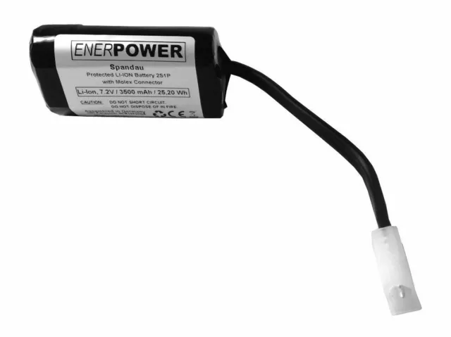 ENERpower Spandau Akku 7,2V-7,4V Li-Ion 3300 mAh Molex f. MyTinySun Lupine