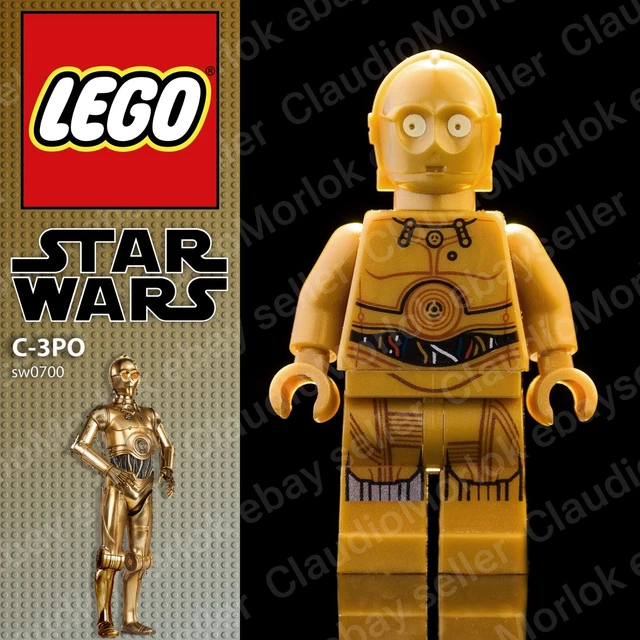 ⭐ LEGO C-3PO Minifigure sw0700 Star Wars Droide Colorful wires printed legs