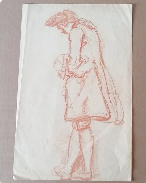 Jean Siméon Chardin (attr.) Study of a gentleman.