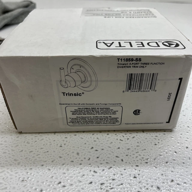 NUEVO Delta T11859-SS Trinsic Tres Funciones Desviador Válvula Borde Acero Inoxidable