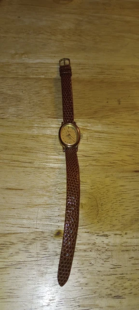 Vintage Timex Woman's Watch  Genuine Lizard-Calf Band Need Battery