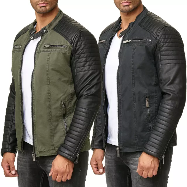 Redbridge Homme Veste Blouson Motard Simili Cuir Coton Trbc M6070