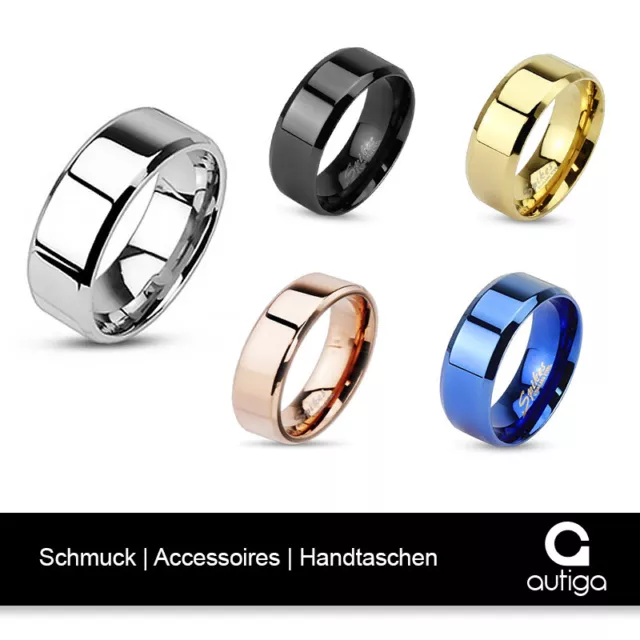 Damen Herren Ring Edelstahl Partnerring Ehering Verlobungsring Bandring