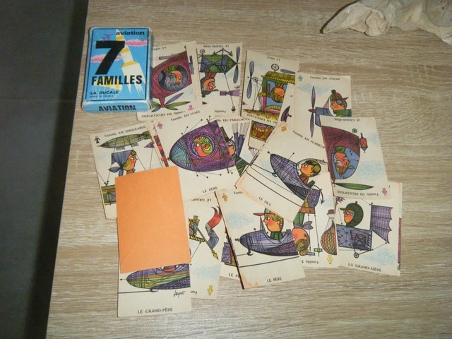 JEU DE 7 familles ancien aviation ducale jacquot EUR 8,00 - PicClick FR