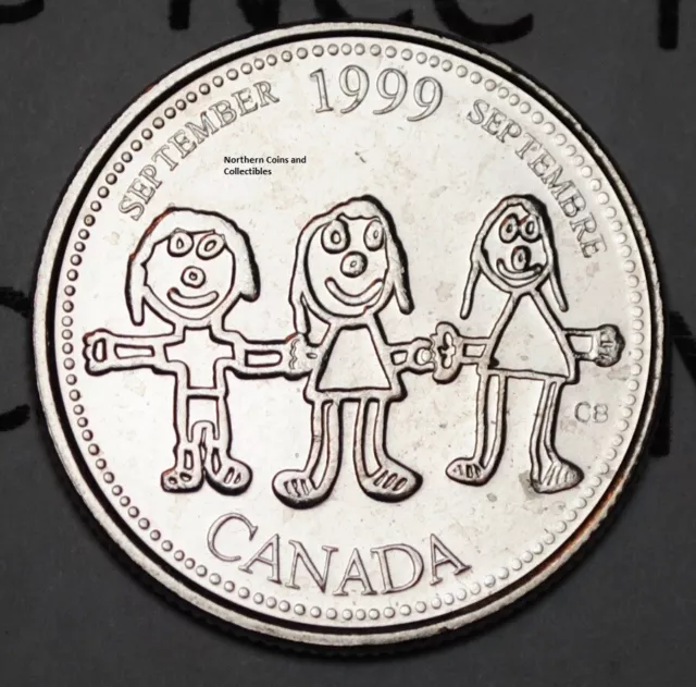 Canada 1999 September 25 cents UNC Millenium Series Canadian Quarter