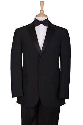 Black Tie Tuxedo Suit Black Ex Hire Formal Evening Dinner Jacket Trousers