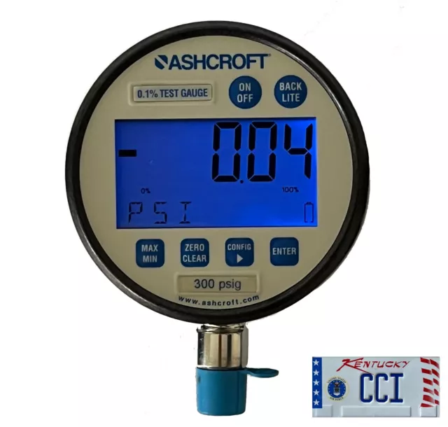 Ashcroft Digital Test Gauge Model Number: 302086SD02L300# 300 Psig