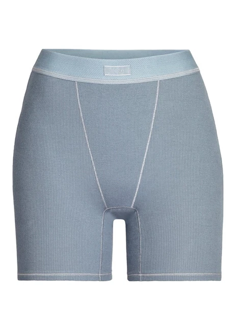SKIMS Cotton Rib Boxer Kyanite XS- PN-HWS-0042 🔥