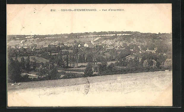 CPA Corvol-d´Embernard, Vue d´ensemble 1919