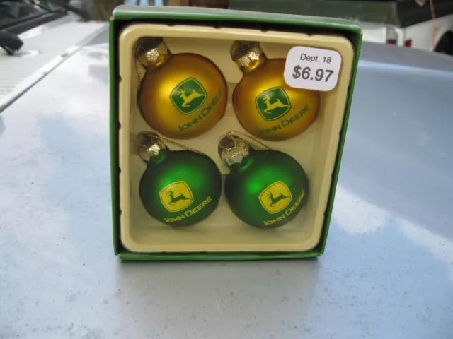 John Deere Glass Christmas ornaments-4