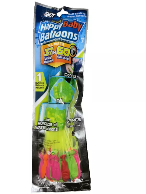 4 Bunch; Happy Baby Balloons, Fill&Tie, 37 X 4 Water Balloons In 60 Seconds 3