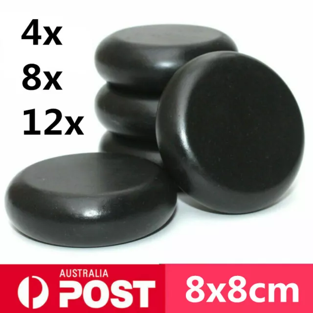 8x8cm Massage Stones Health Beauty Spa Hot Rock Basalt Body Stone Massager