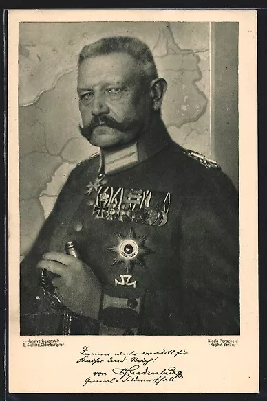 Generalfeldmarschall Paul von Hindenburg, Ansichtskarte