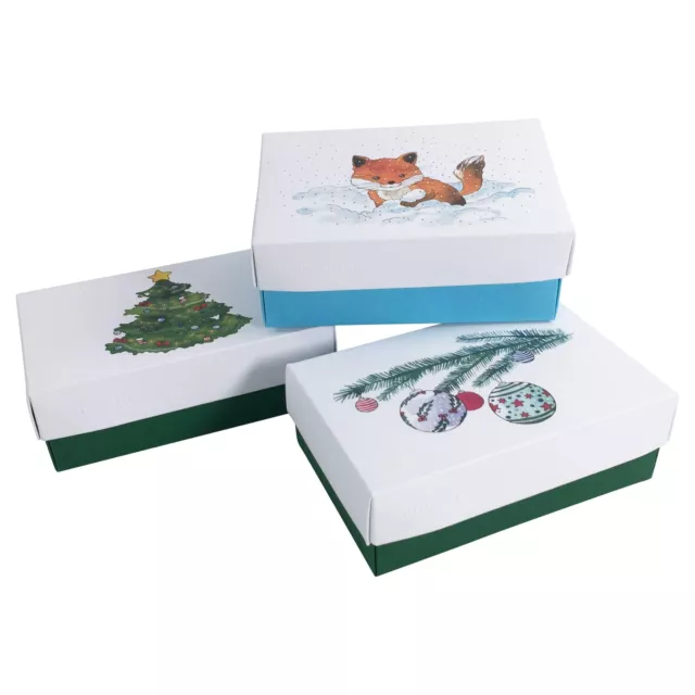 BUNTBOX 2009-26 Cardboard Set "Christmas Watercolour", Size M, Pack of 3