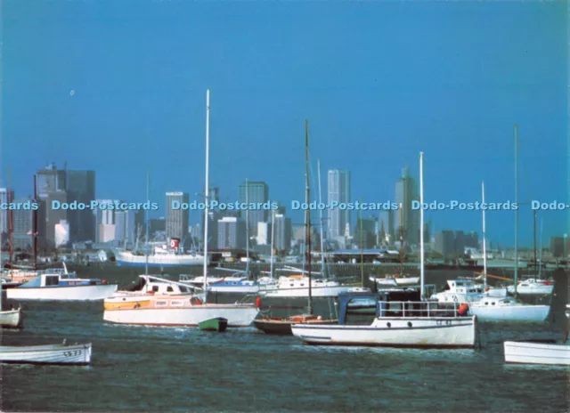 D048625 Melbourne Victoria. Looking from the Port of Williams town towards Melbo