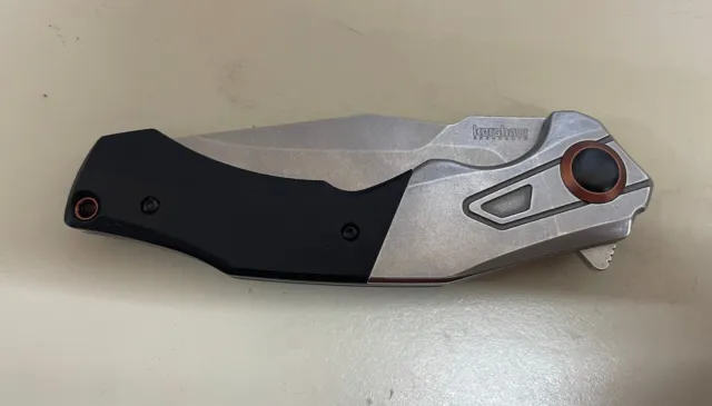 Kershaw 2075 Payout Flipper Knife 3.5" Stonewashed D2