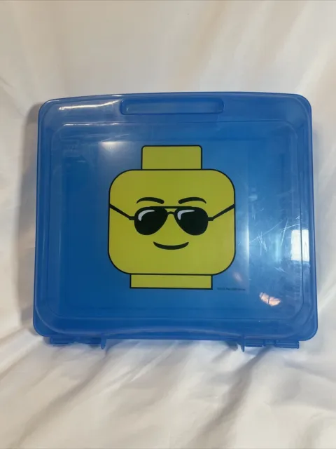 Lego Blue Project Case Minifigure Storage Case Head Sunglasses