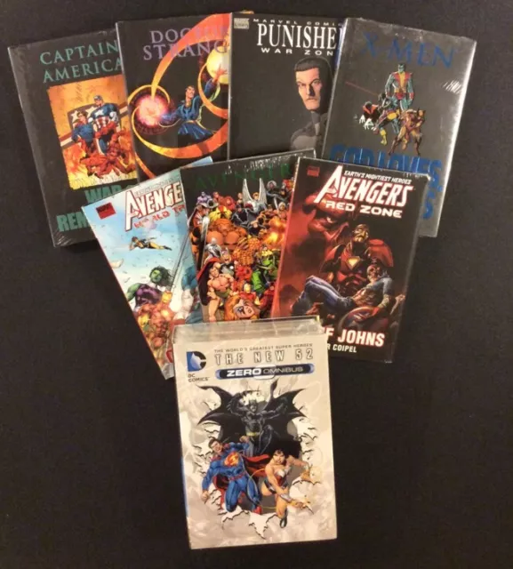 Punisher X-Men God Loves Man HC Book Lot 8 DC NEW 52 Captain America AVENGERS