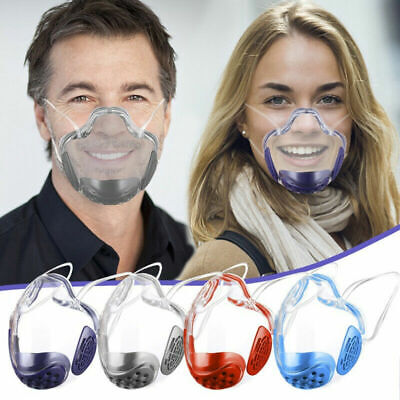 Clear Transparent Anti-fog Face Mask Shield Reusable Cover Mouth Anti-Fog+
