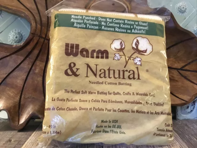 Warm & Natural Cotton Batting-Craft Size 34X45