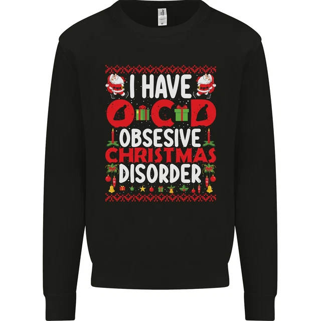 Natale Ocd Divertente Natale Bambini Felpa Maglione