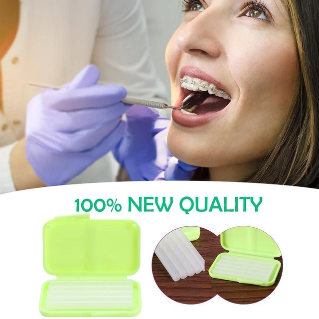 NEW 5pcs Scent Dental Orthodontics Wax Teeth Gum Braces Bracket (Lemon)