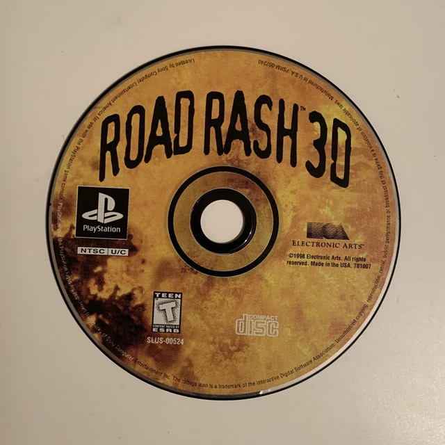 ROAD RASH 3D (Sony PlayStation 1, 1998) Disc Only PS1 Mint Disc Only 8