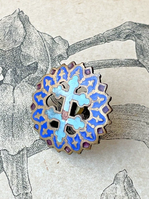 Lot D'anciennes Broches Et Insignes Religieux De Metz Avec Croix De Lorraine émaillée - Occasion