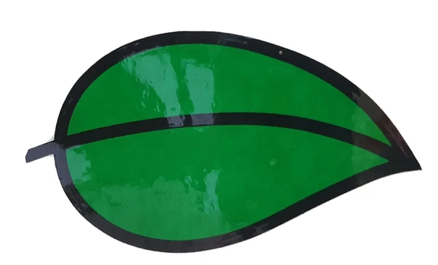 Leaded Light Fanlight stick on Leaves 1 x L  1 x R Stain Glass Windows Glass