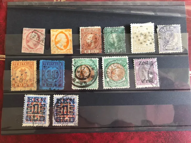 Niederlande Klassiker Lot an gestempelten Briefmarken .