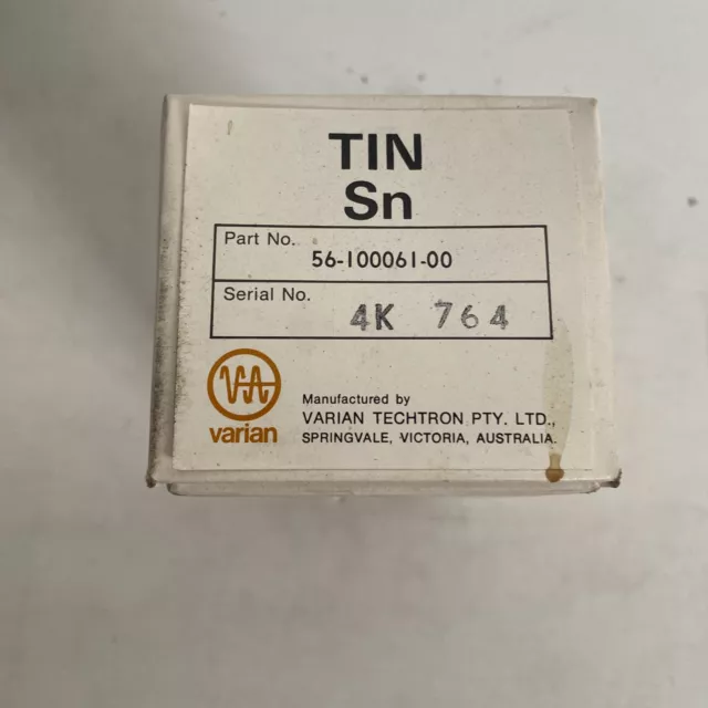 Varian SpectrAA hollow cathode lamp Tin Sn 56-100061-00 - Neon Filler Gas