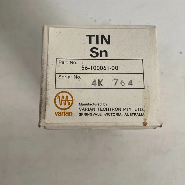 Varian SpectrAA hollow cathode lamp Tin Sn 56-100061-00 - Neon Filler Gas