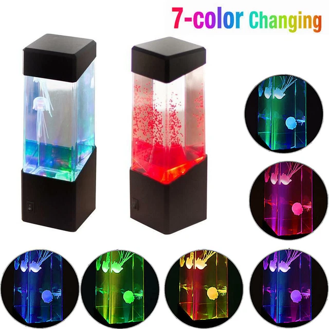 Multi-Color LED Jellyfish Lava Lamps, USB Powered Aquarium Night Lights Lamp