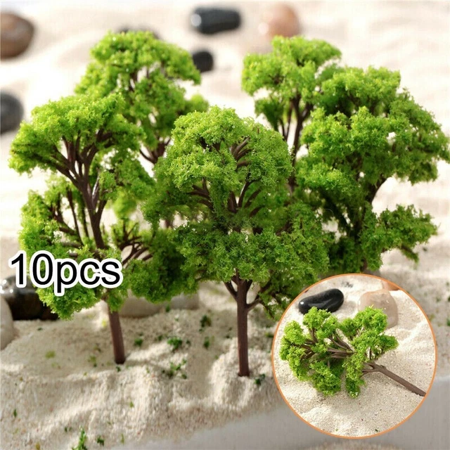 LUEYAO Lot de 20 mini arbres miniatures en train mixte pour bricolage, artisanat, modélisme, paysage, vert, 3 à 9,9 cm LUEYAO Lot de 20 mini arbres miniatures en train mixte pour bricolage, artisanat, modélisme, paysage, vert, 3 à 9,9 cm