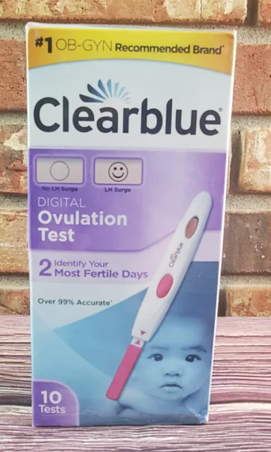 Prueba de ovulación digital avanzada Clearblue 10 pruebas de fertilidad nuevo sellado ex 12/22