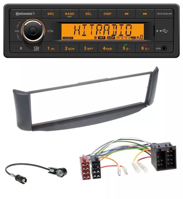 Continental MP3 Bluetooth AUX USB Autoradio für Smart ForTwo 450 grau ohne Metal